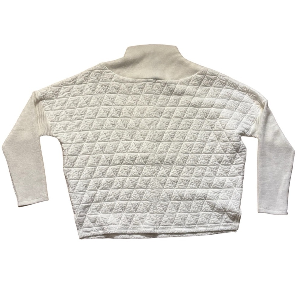 THML Quilted Pullover Half Zip White Womens Size XS Extra Small New With Tag - Picture 2 of 7